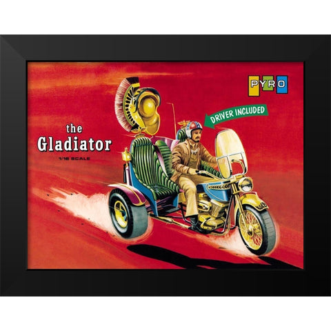 The Gladiator - Driver Included Black Modern Wood Framed Art Print by Unknown