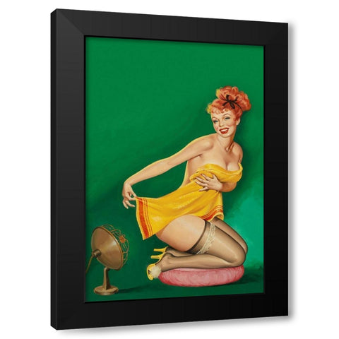 Beauty Parade  Magazine: How to Tickle a Girls Fancy Black Modern Wood Framed Art Print by Driben, Peter