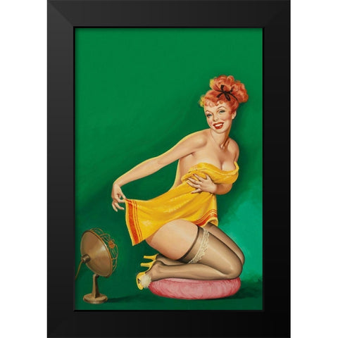 Beauty Parade  Magazine: How to Tickle a Girls Fancy Black Modern Wood Framed Art Print by Driben, Peter