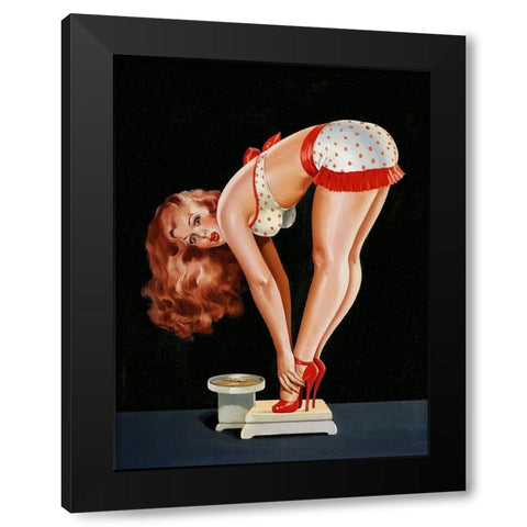 Wink Magazine - On A Scale Black Modern Wood Framed Art Print with Double Matting by Driben, Peter
