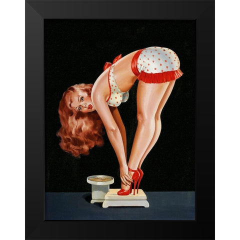 Wink Magazine - On A Scale Black Modern Wood Framed Art Print by Driben, Peter