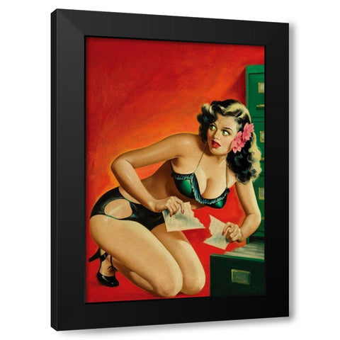 Special Detective Pulp Cover: Evidence Black Modern Wood Framed Art Print by Driben, Peter