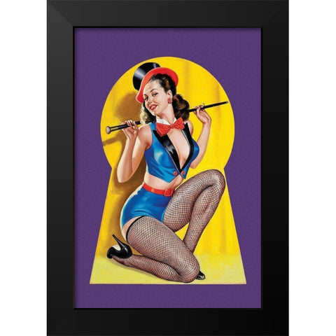 Whisper Magazine: Keyhole Dancer Black Modern Wood Framed Art Print by Driben, Peter