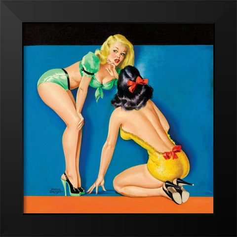 Whisper Magazine: The Secret Black Modern Wood Framed Art Print by Driben, Peter
