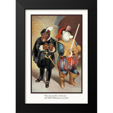 Teddy Roosevelts Bears: Shakespeare Black Modern Wood Framed Art Print by Culver, R.K.