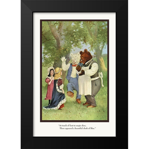 Teddy Roosevelts Bears: The Cloak Black Modern Wood Framed Art Print by Culver, R.K.