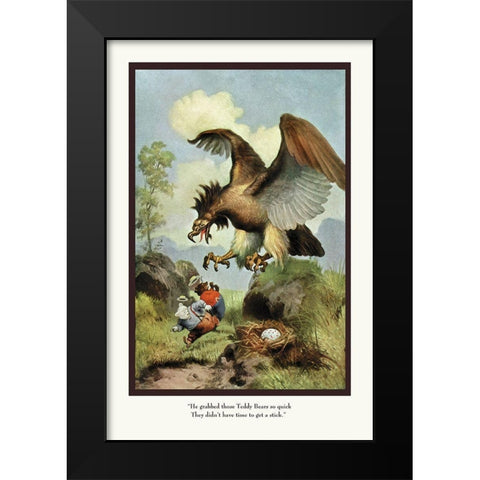 Teddy Roosevelts Bears: Grabbed Black Modern Wood Framed Art Print by Culver, R.K.