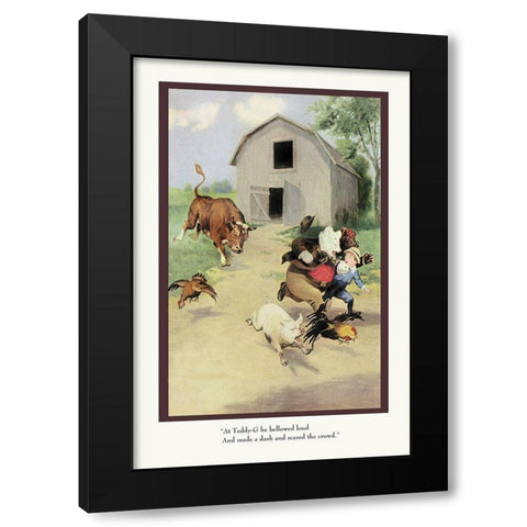 Teddy Roosevelts Bears: The Bull Black Modern Wood Framed Art Print with Double Matting by Culver, R.K.