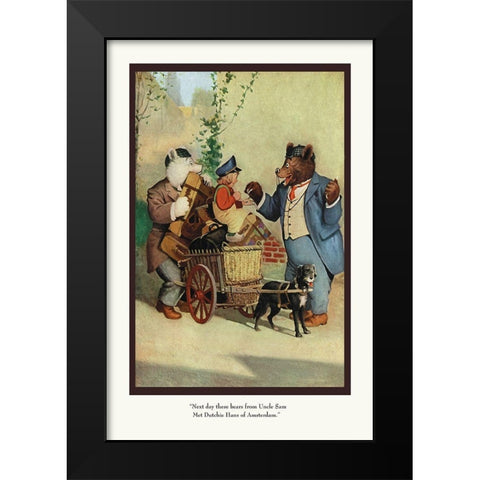 Teddy Roosevelts Bears: Dutchie Hans Black Modern Wood Framed Art Print by Culver, R.K.