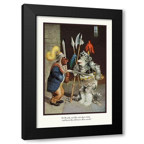 Teddy Roosevelts Bears: Make Steel Fly Black Modern Wood Framed Art Print by Culver, R.K.