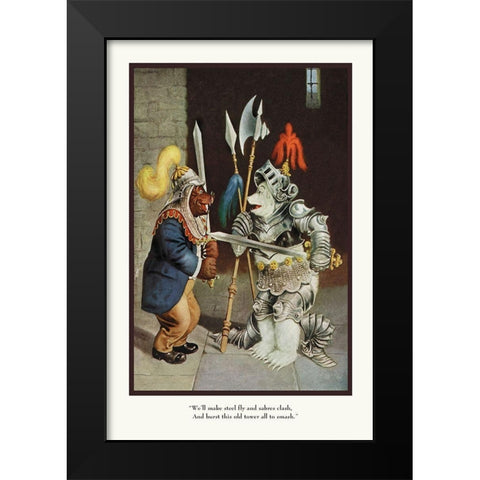 Teddy Roosevelts Bears: Make Steel Fly Black Modern Wood Framed Art Print by Culver, R.K.