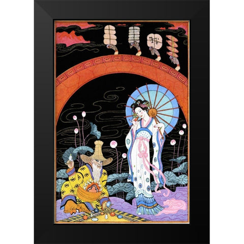 China Black Modern Wood Framed Art Print by Barbier, Georges
