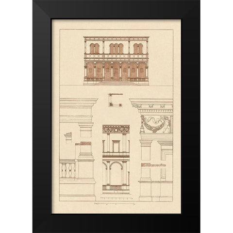 Palazzo del Consiglio at Padua, Villa Farnesia Black Modern Wood Framed Art Print by Buhlmann, J.