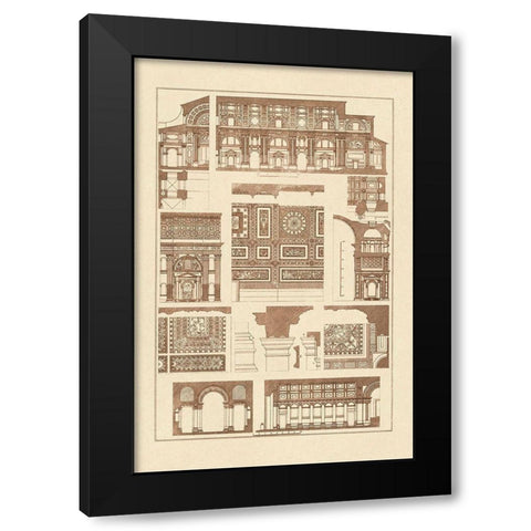 Barrel Vaults of the Renaissance Black Modern Wood Framed Art Print by Buhlmann, J.