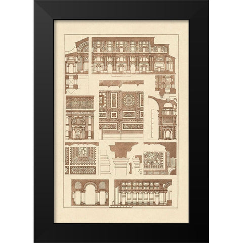 Barrel Vaults of the Renaissance Black Modern Wood Framed Art Print by Buhlmann, J.