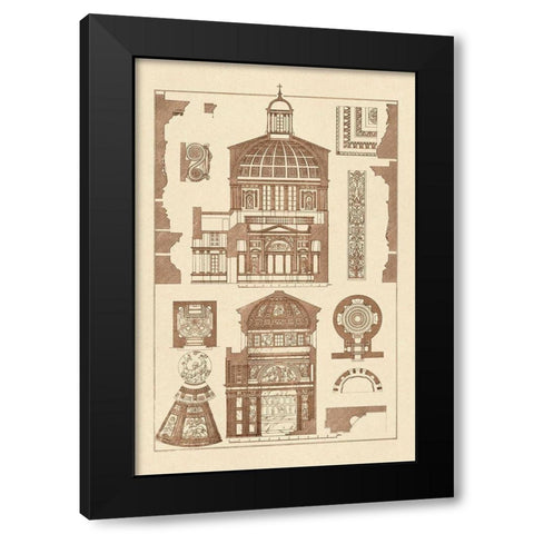 Domical Vaulting of the Renaissance Black Modern Wood Framed Art Print by Buhlmann, J.