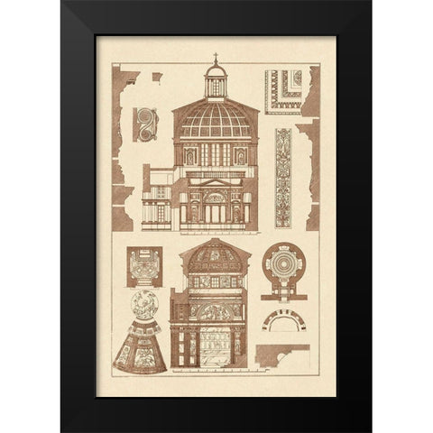 Domical Vaulting of the Renaissance Black Modern Wood Framed Art Print by Buhlmann, J.