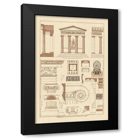 Temple of Nike Apteros at Athens Black Modern Wood Framed Art Print with Double Matting by Buhlmann, J.