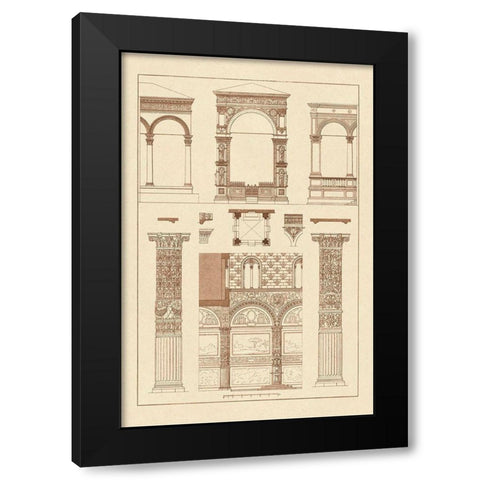 Arcades Black Modern Wood Framed Art Print by Buhlmann, J.