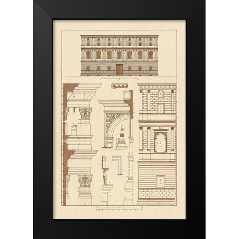 Palazzo Giraud at Rome Black Modern Wood Framed Art Print by Buhlmann, J.