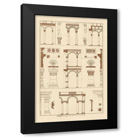 Arcades of the Renaissance Black Modern Wood Framed Art Print with Double Matting by Buhlmann, J.