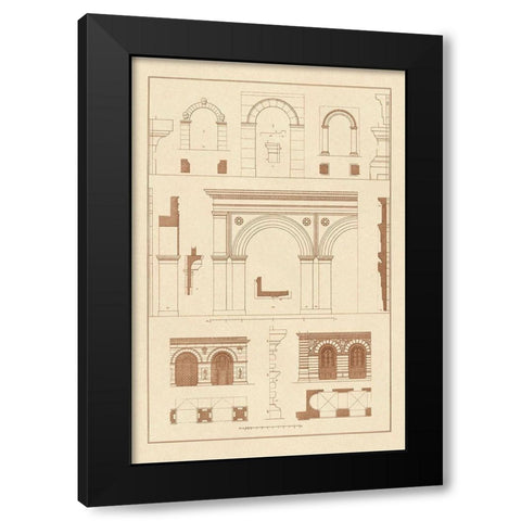 Gateways, Arches and Arcades Black Modern Wood Framed Art Print by Buhlmann, J.