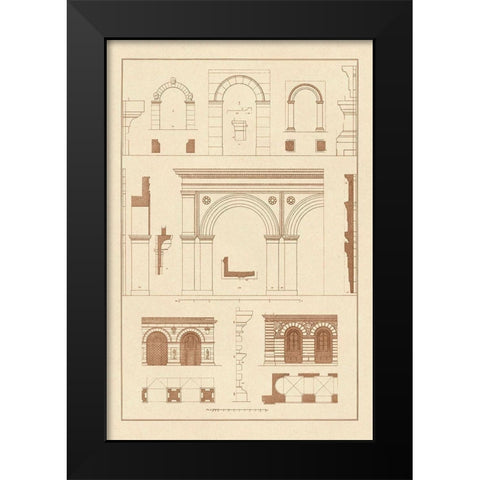 Gateways, Arches and Arcades Black Modern Wood Framed Art Print by Buhlmann, J.