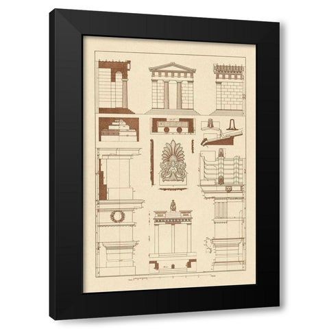 Temple of Diana, Monument of Thrasyllus Black Modern Wood Framed Art Print with Double Matting by Buhlmann, J.