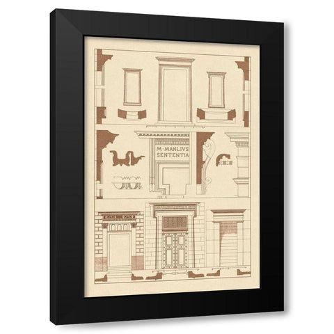 Doorways Black Modern Wood Framed Art Print with Double Matting by Buhlmann, J.