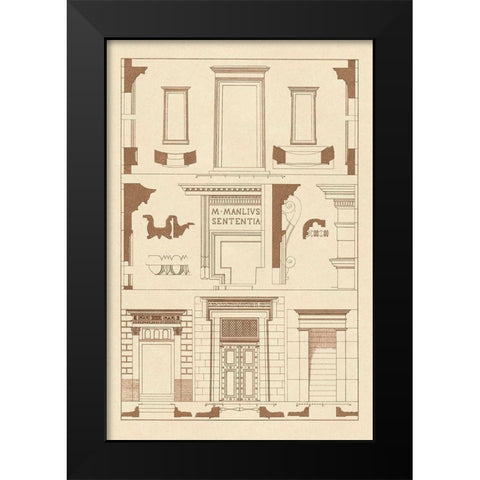 Doorways Black Modern Wood Framed Art Print by Buhlmann, J.