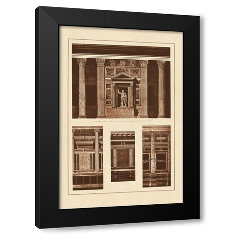Wall Facing with Marble Black Modern Wood Framed Art Print with Double Matting by Buhlmann, J.