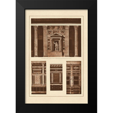 Wall Facing with Marble Black Modern Wood Framed Art Print by Buhlmann, J.