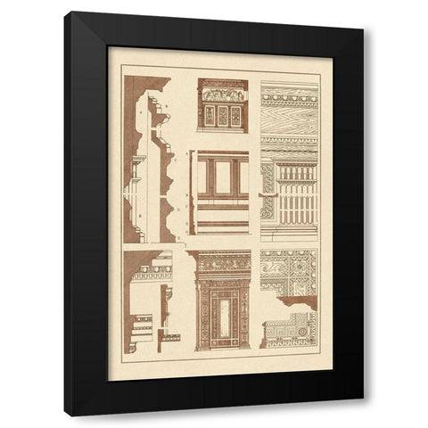 Wall Facing with Wood Paneling Black Modern Wood Framed Art Print with Double Matting by Buhlmann, J.