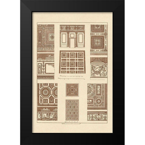 Ceilings with Bays Black Modern Wood Framed Art Print by Buhlmann, J.