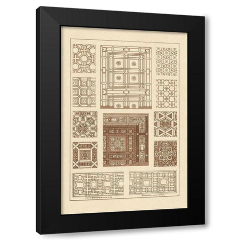 Ceilings with Bays and Mouldings Black Modern Wood Framed Art Print with Double Matting by Buhlmann, J.