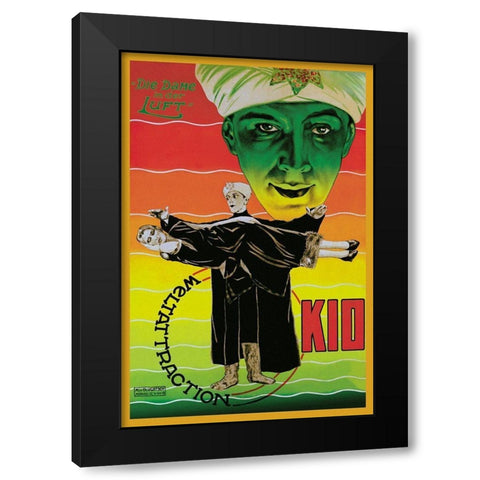 Magicians: Dame in der Luft: Weltattraction Kio Black Modern Wood Framed Art Print with Double Matting by Unknown
