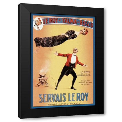 Magicians: Servais LeRoy: Worlds Monarch of Magic Black Modern Wood Framed Art Print with Double Matting by Unknown