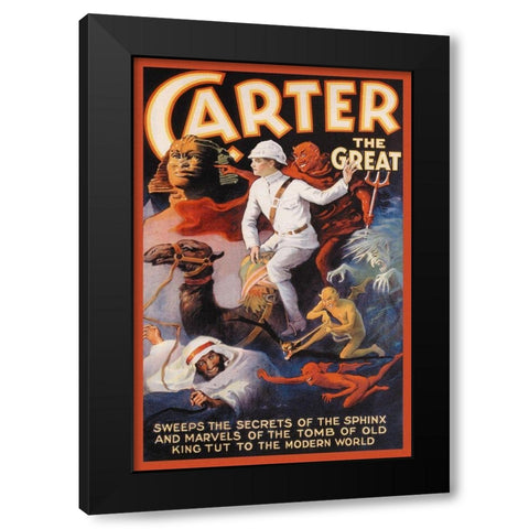 Magicians: Carter the Great: Secrets of the Sphinx Black Modern Wood Framed Art Print with Double Matting by Otis