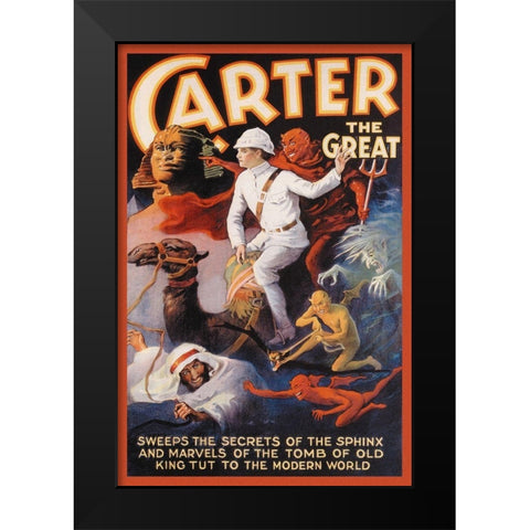 Magicians: Carter the Great: Secrets of the Sphinx Black Modern Wood Framed Art Print by Otis