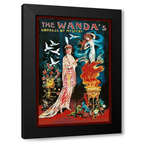 Magicians: Wandas Goddess of Mystery Black Modern Wood Framed Art Print with Double Matting by Galice, Louis