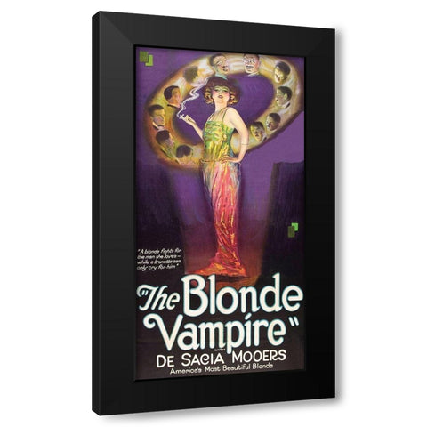 Vintage Film Posters: Blonde Vampire Black Modern Wood Framed Art Print by Unknown