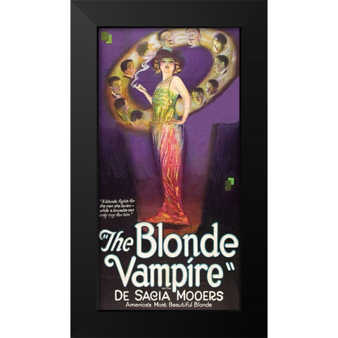 Vintage Film Posters: Blonde Vampire Black Modern Wood Framed Art Print by Unknown