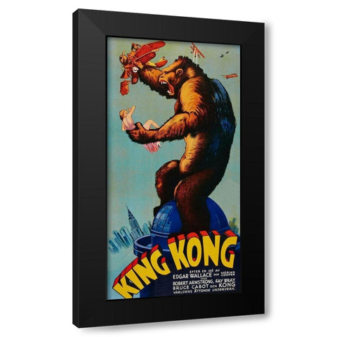 Vintage Film Posters: King Kong Black Modern Wood Framed Art Print by Unknown