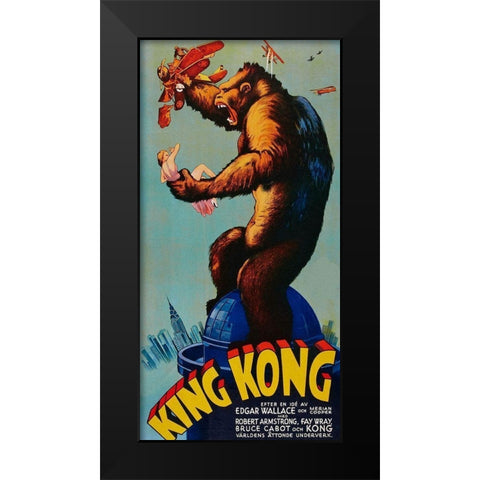 Vintage Film Posters: King Kong Black Modern Wood Framed Art Print by Unknown