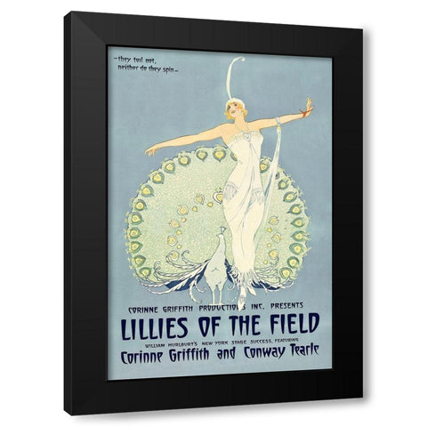 Vintage Film Posters: Lilies of the Field Black Modern Wood Framed Art Print by Unknown