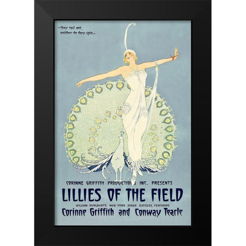 Vintage Film Posters: Lilies of the Field Black Modern Wood Framed Art Print by Unknown
