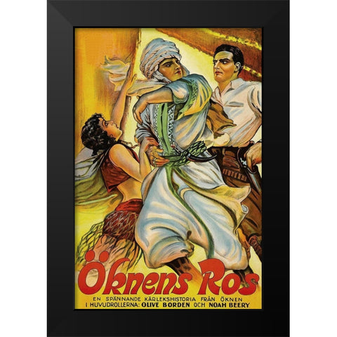 Vintage Film Posters: Love in the Desert Okens Ros Black Modern Wood Framed Art Print by Unknown