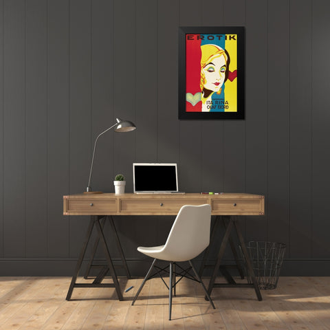 Vintage Film Posters: Seduction Erotik Black Modern Wood Framed Art Print by Unknown
