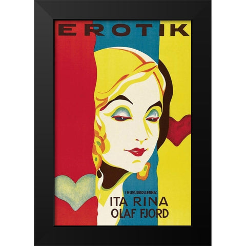 Vintage Film Posters: Seduction Erotik Black Modern Wood Framed Art Print by Unknown