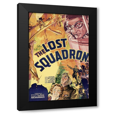 Vintage Film Posters: Lost Squadron Black Modern Wood Framed Art Print by Unknown